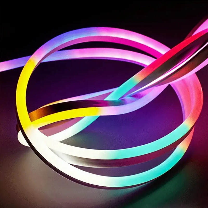 Custom Logo Sign Decoration IP67 Waterproof Flex Rope Roll RGB LED Flexible Neon Strip Light Wall 5V USB Dimmable