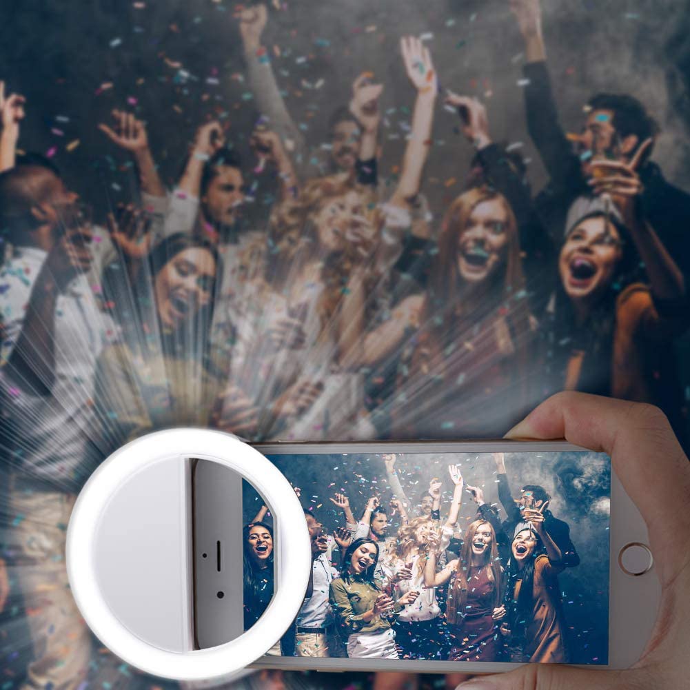 Factory Price Selfie Ring Light 3 Dimmable Modes Rechargeable ABS Material Clip High Quality For Cross Border Dropshipping Sale