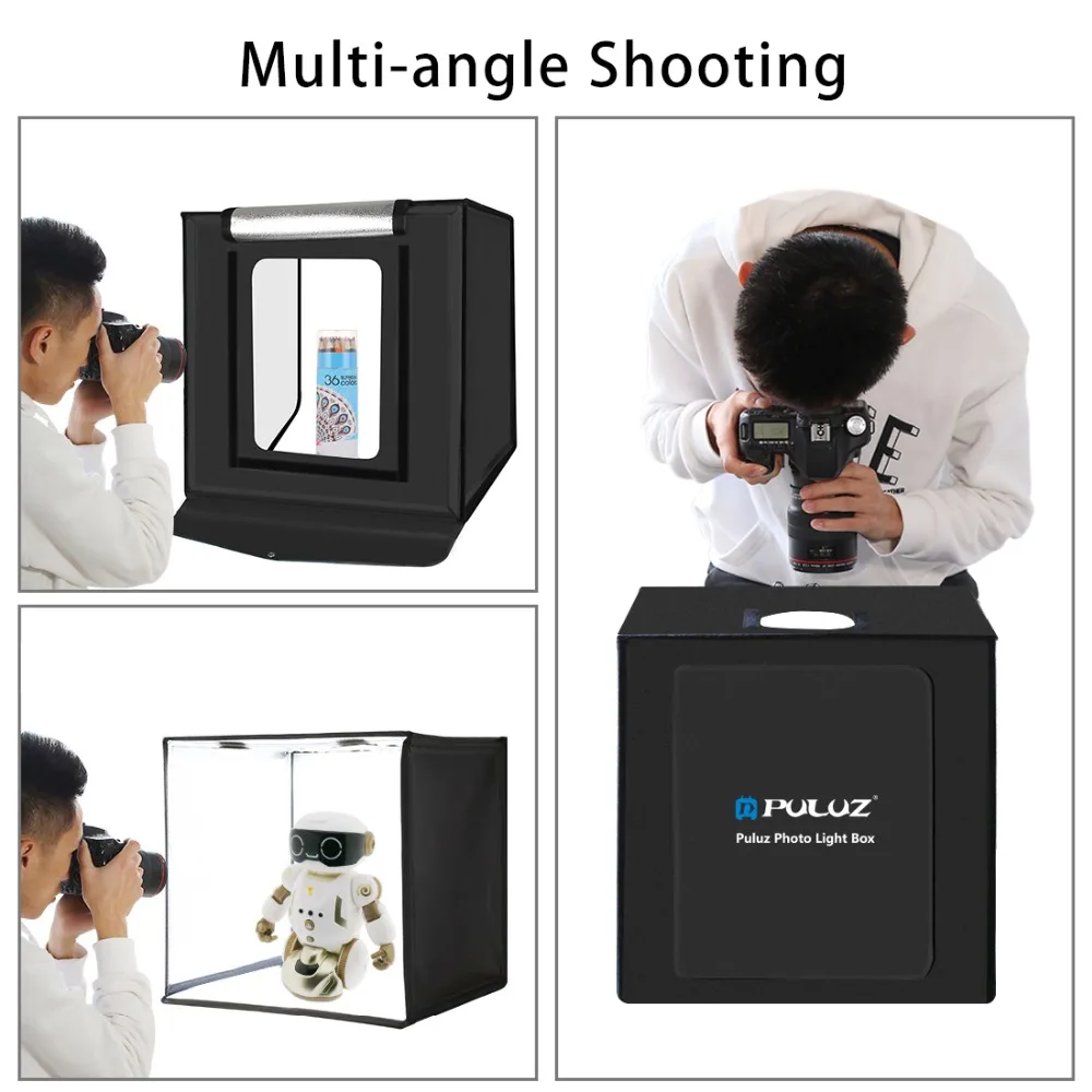 Photo Studio Light Box 40cm Portable Softbox Photo Lightbox Tent With 6 Colors Background for Studio Photography Box LED Light