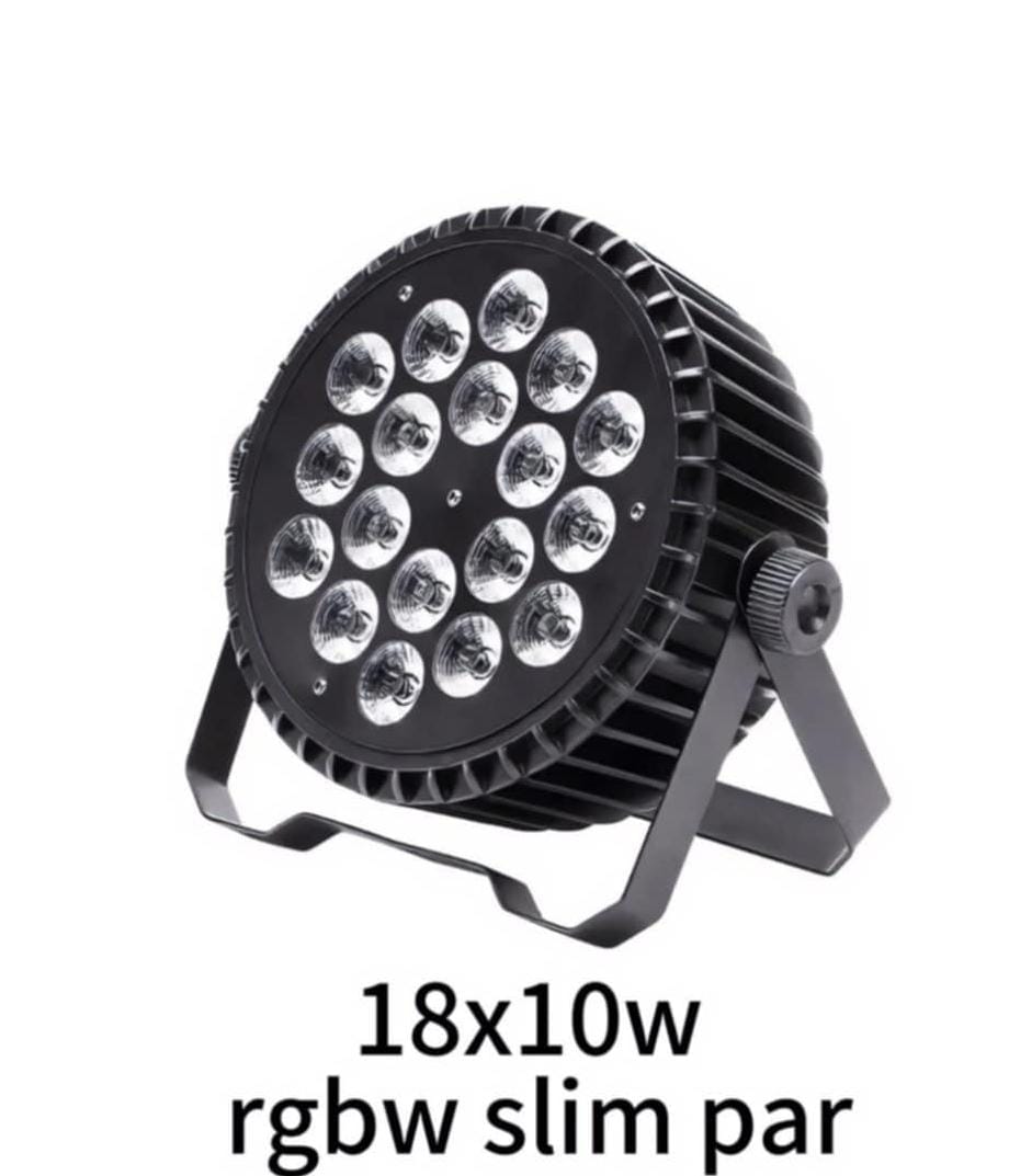 Professional RGBW 4in1 18X10W LED Flat Slim Parcan Light Aluminum Body DMX512 Control for KTV Wedding Event