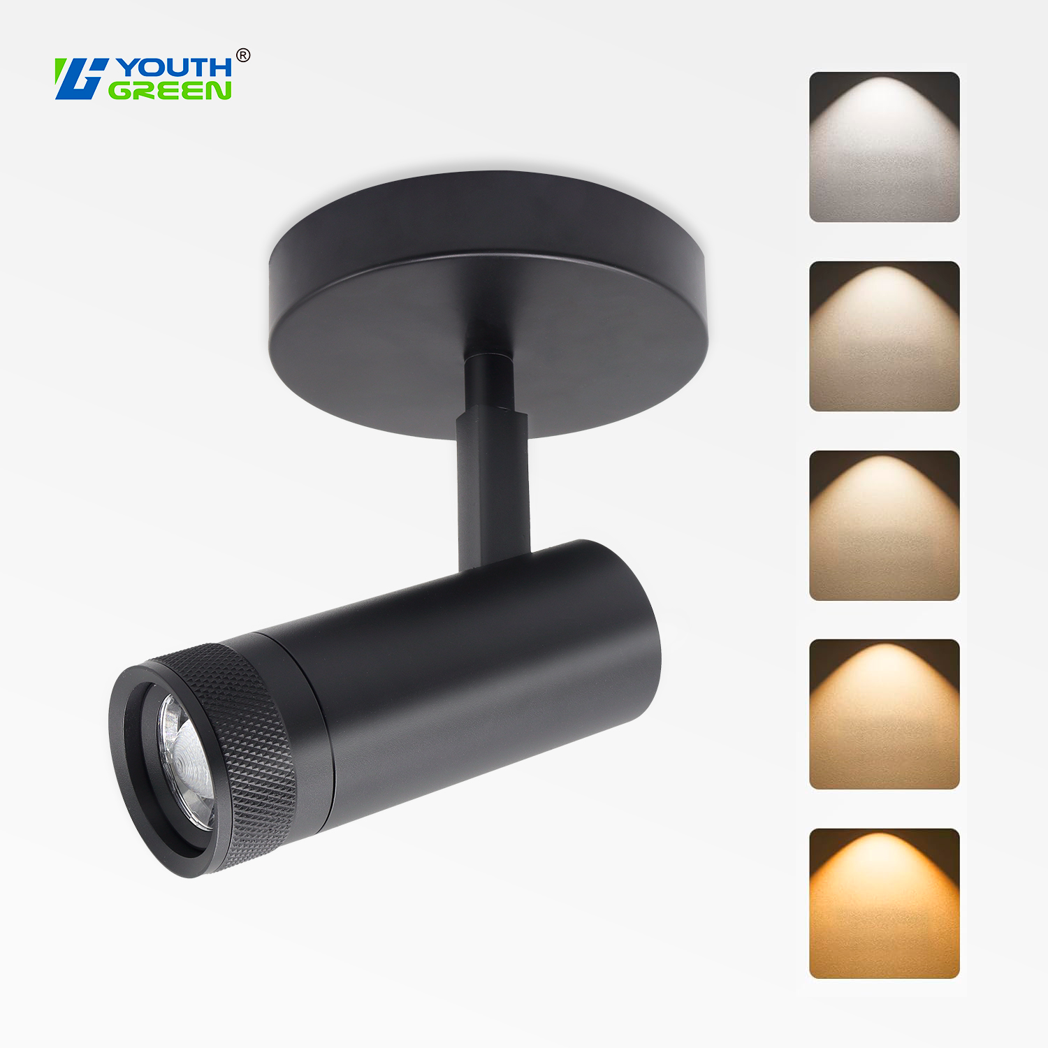 Modern Aluminum Zoomable LED Surface Mount Light 12W 20W 5CCT Adjustable CRI 90 COB LED Wall Spotlights LED Light