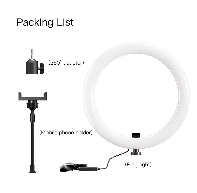 Ring light details close up