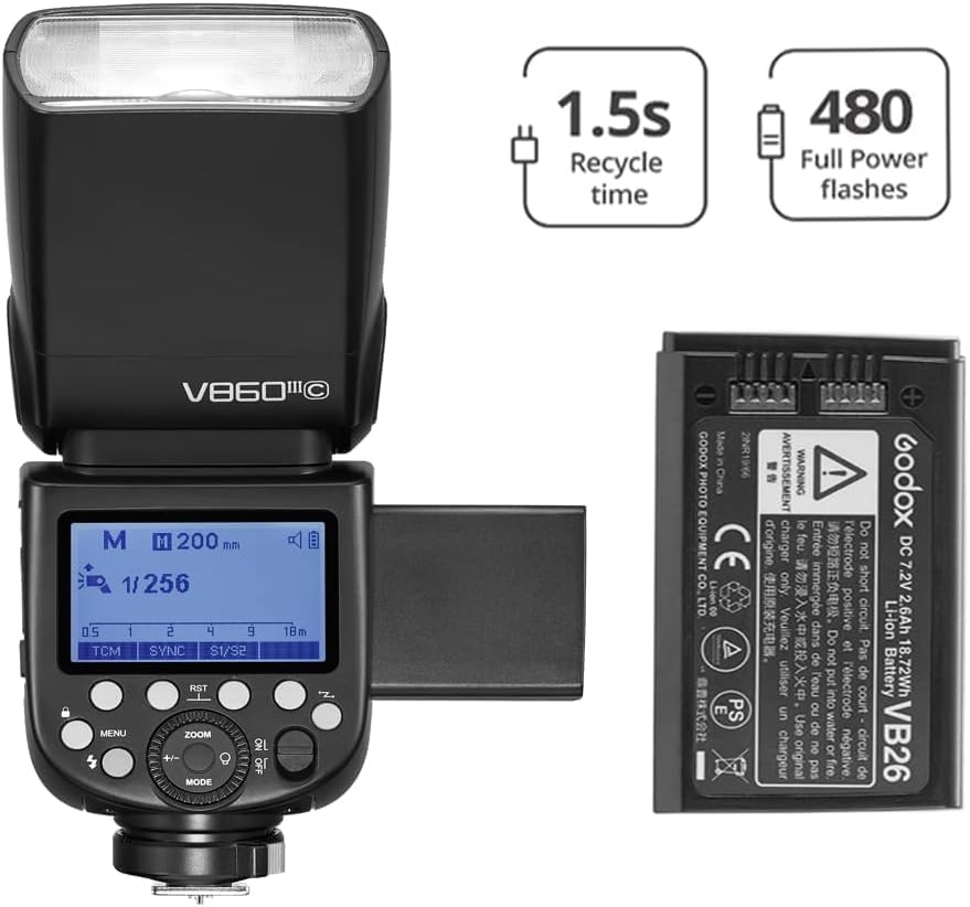 Godox V860III-c/n/s Ving V860III TTL Li-Ion Flash Kit HSS 1/8000s 2.4G GN60 Speedlight 2600mAh Battery Speedlite Modeling Light