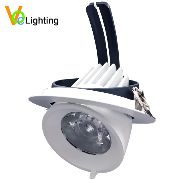 Adjustable Cob LED Spotlight 20W 30W 40W Modern Ceiling Downlights for Home Office Living Room Shopping Malls Hotels Install 12W