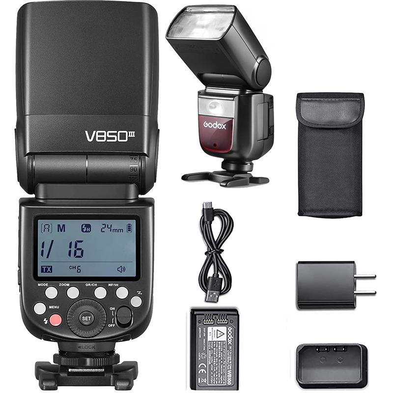 Godox V850III Li-ion Manual Camera Flash Speedlight GN60 1/8000s HSS 2.4G System for Sony Canon Nikon Fuji Olympus Pentax Camera