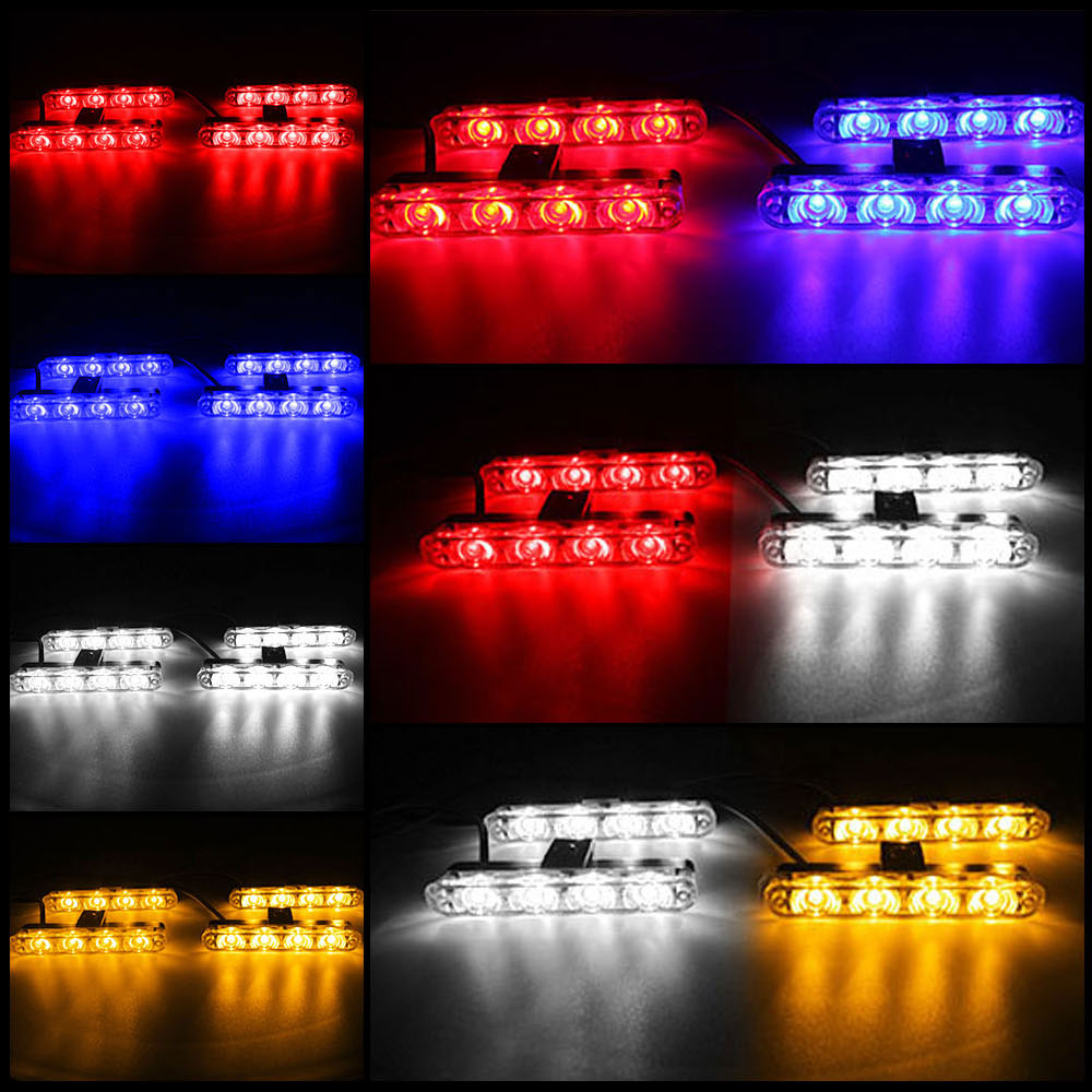Hot Sale 12V 4-in-1 Wireless Remote Control Strobe Warning Lights Emergency Signal Flashing Decoration Lamp New Condition