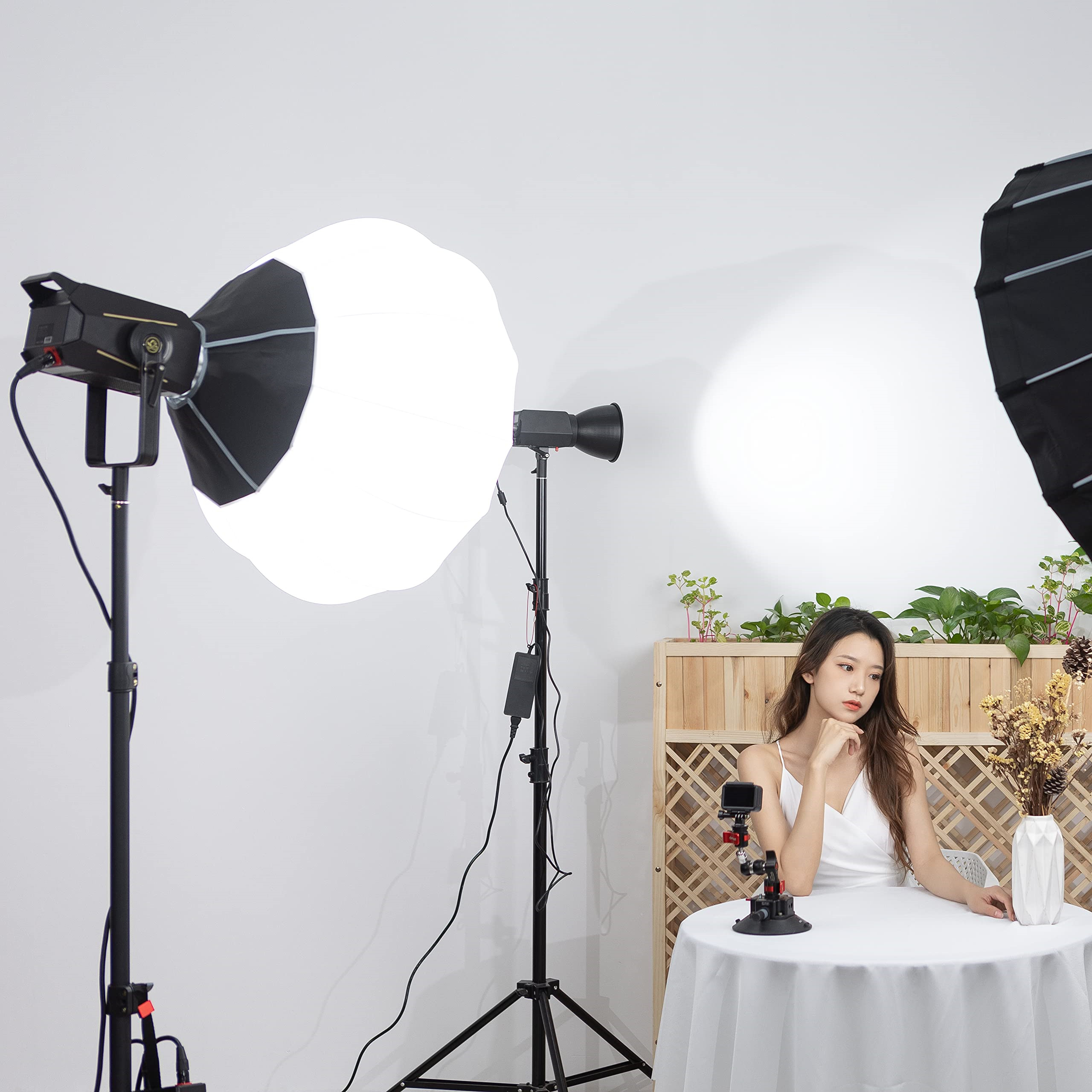 Factory Supplier 35cm Plastic Softbox Soft Light Modifier Foldable Portable Ball Shape Lantern Softbox for Strobe Flash Light