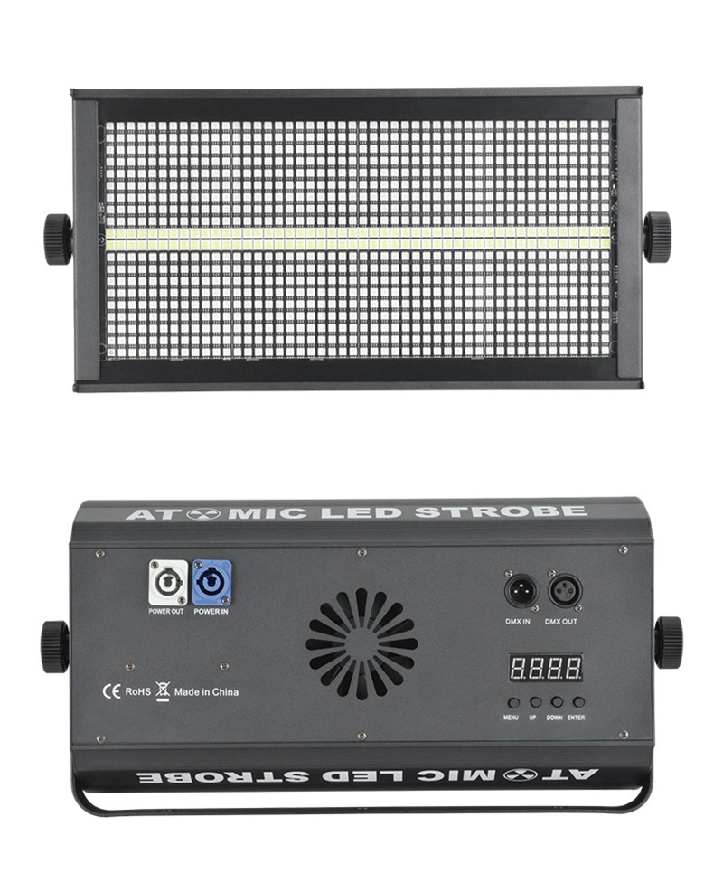 Mingjie 1000W LED Strobe Light 8+8 Segment Chasing Effect RGB Coloring Flash Effect 5 Control Modes Stage Lighting