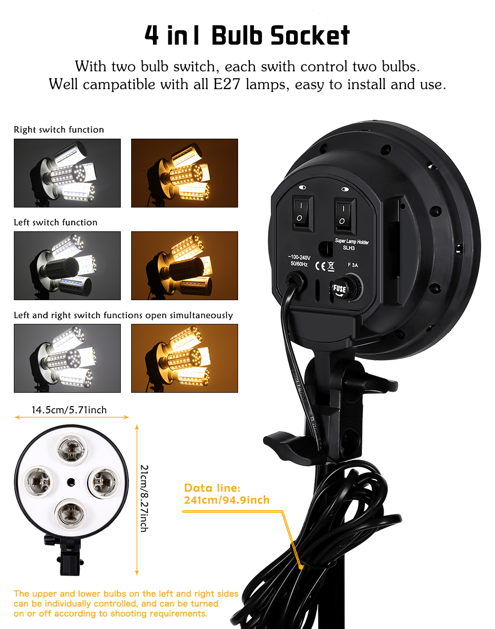 Photography Lighting Kit Angle Adjustment