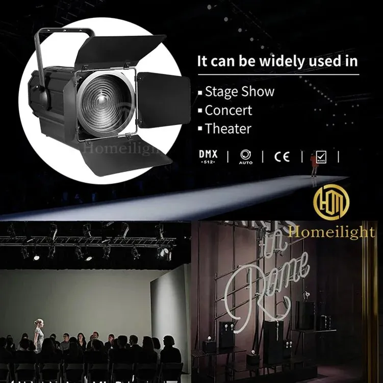 Best Seller LED 200W Zoom Fresnel LED Spotlight Stage Light for Theatres