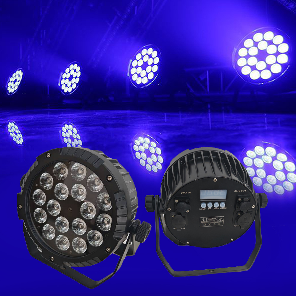 18pcs Parcan Light Outdoor Waterproof Spotlight Led RGBW DMX512 IP65 Party Equipment Wedding Lighting for DJ Disco Bar Club