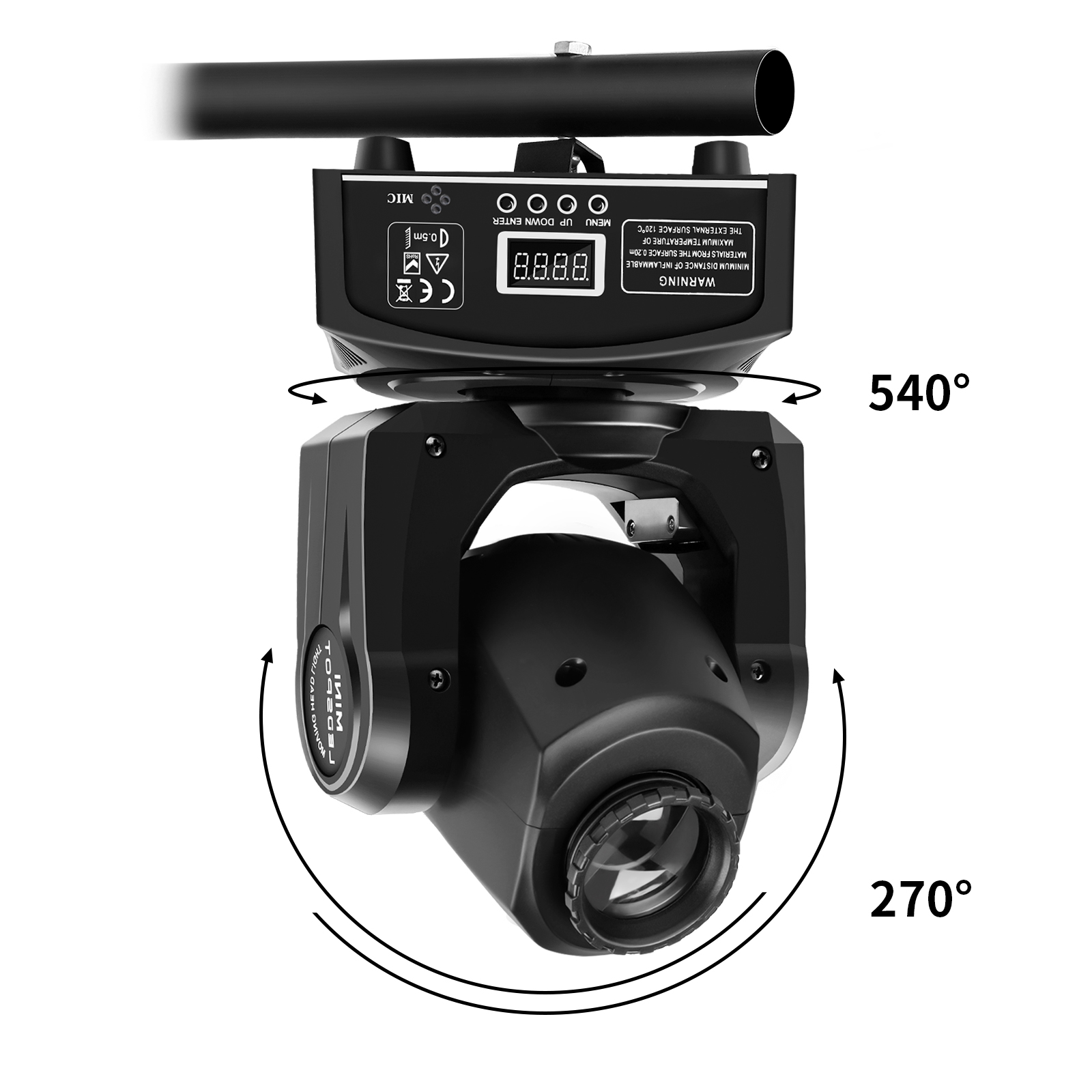 U`King 30W RGBW LED Black Stage Light Gobo Beam Shaking Head Led Dj Stage Light For Disco Ktv Wedding Lamp