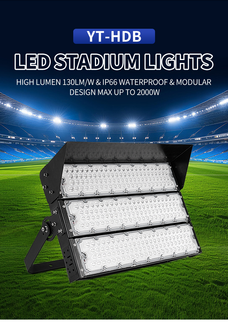 High Quality 500W 1000W 2000W Football Stadium Court Lighting 750W 1200W 1500W IP66 Led Stadium Flood Light for Football