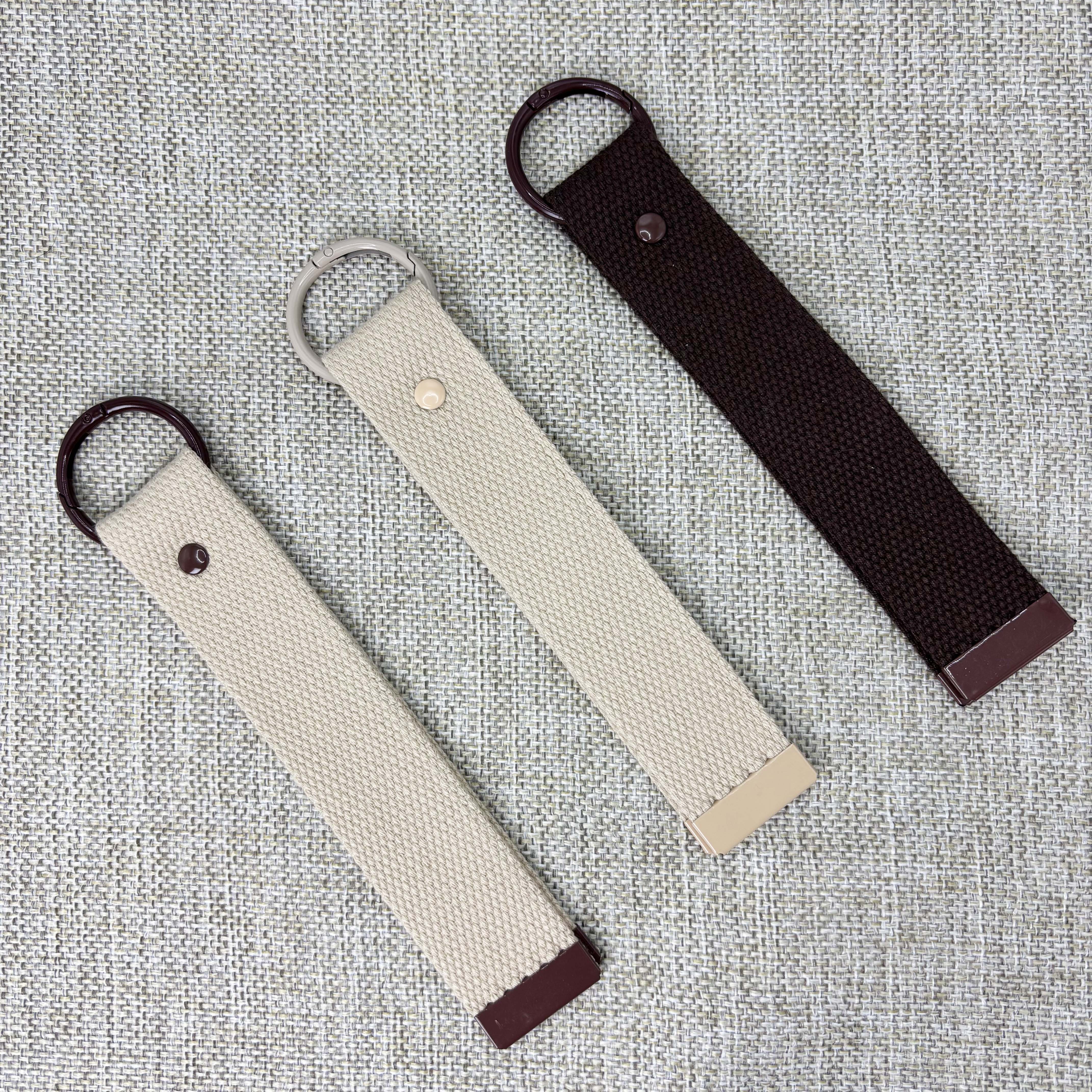 New Color DIY Name Tag Eco-Friendly Canvas Strap Mini Patch Durable Promotional Iron Lanyard Keychains Cellphone ID Card Gift