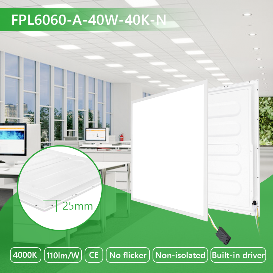 Shenzhen Stock Ceiling Panel Light 60x60 Energy-Efficient 40W 4000K Recessed Modern Design LED Light Panel for Office Hospital