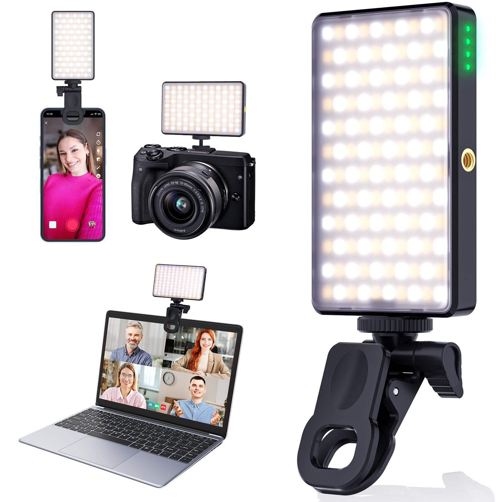 120 LED Selfie Ring Light With Adjustable Brightness, Portable For TikTok Makeup &amp; Live Stream