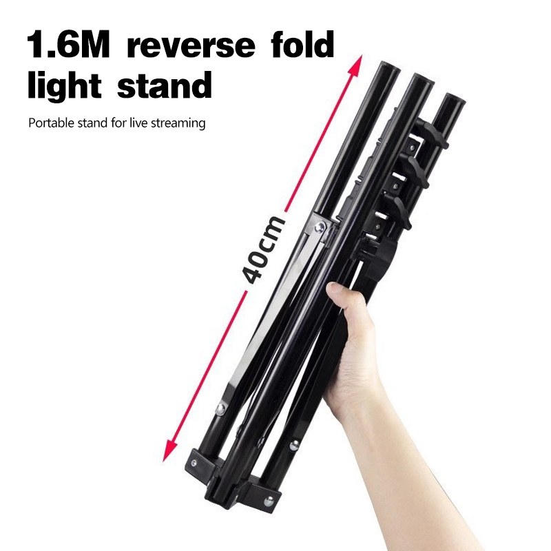 RGB LED Circle Ring Light 1.6M Tripod Stand Adjustable Color Temperature 2900-6500K Remote Control for Selfie Lighting