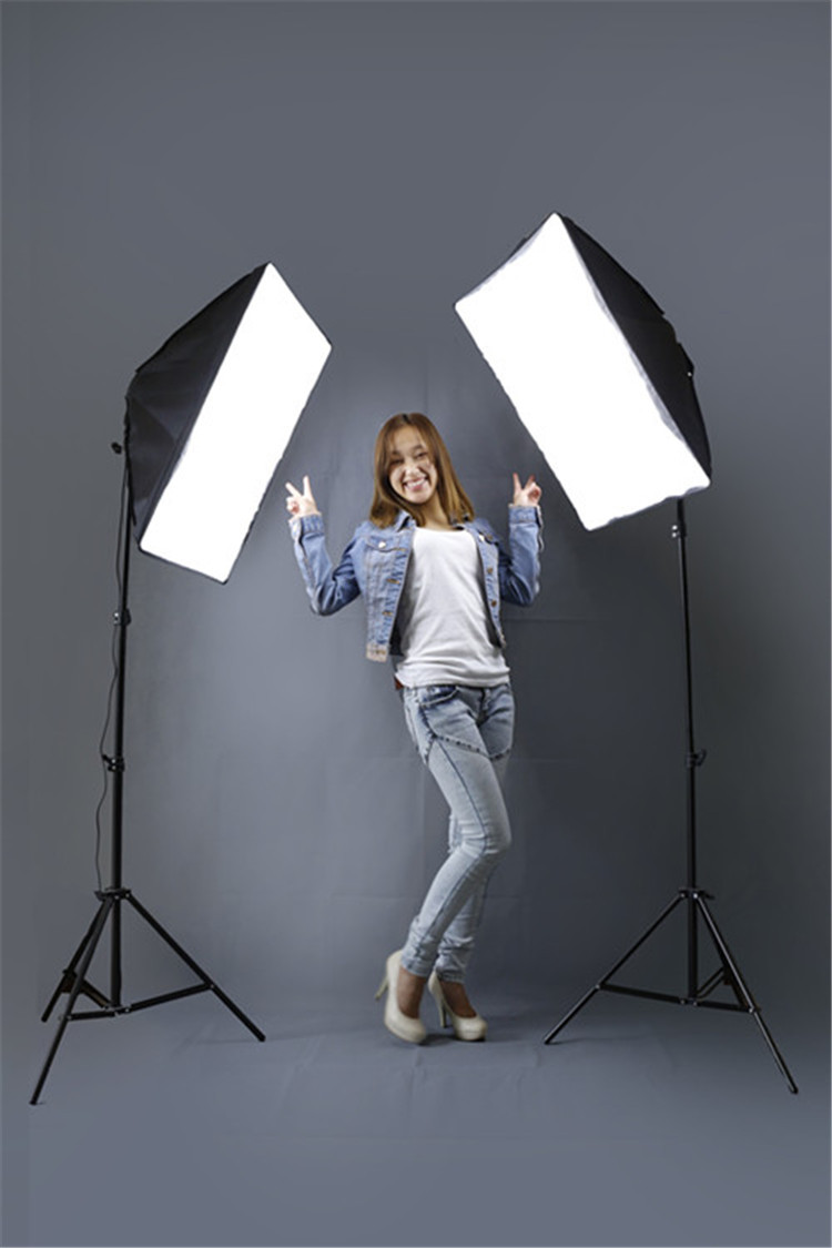 Photographic Equipment Photo Studio Soft Box Kit Video Four-capped Lamp Holder Lighting 50*70cm Softbox Photo Box