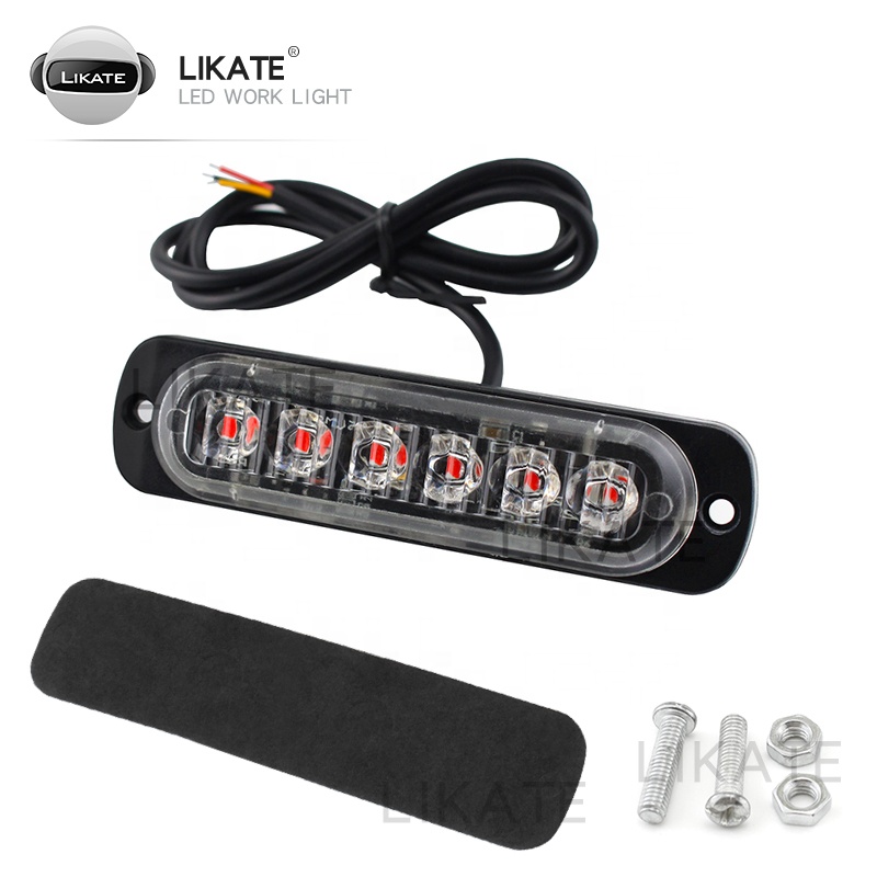 LKT 12v 24v Truck Traffic Strobe Warning Light Strobe Grille Flashing Light Bar Truck Car Emergency Beacon Blinker Light