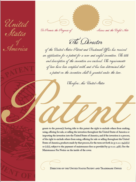 Patent Certificate 3