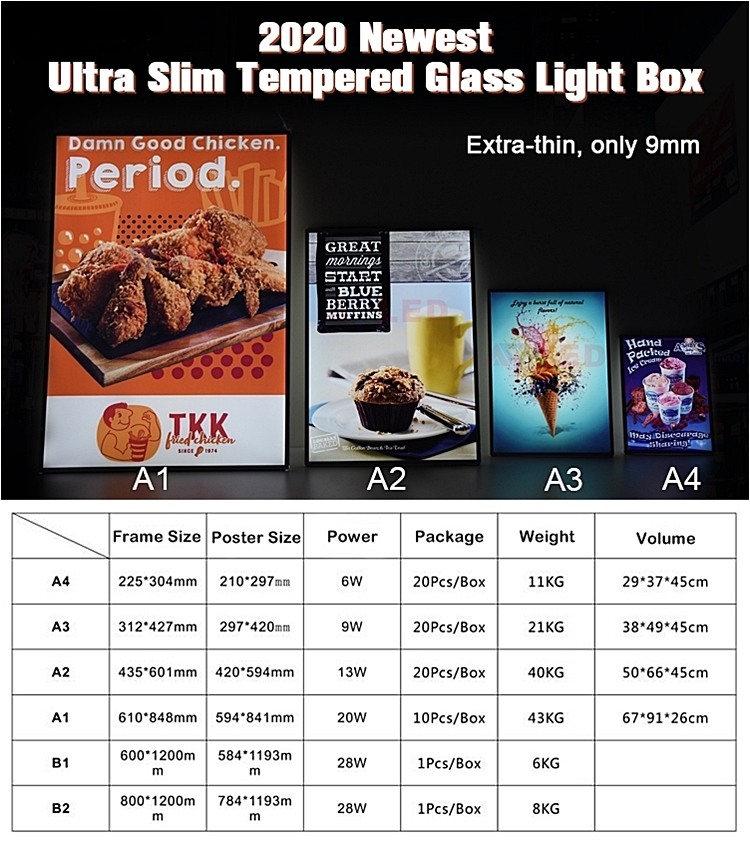 Graphic Inserting Indoor Use ultra Super Slim LED Light Box
