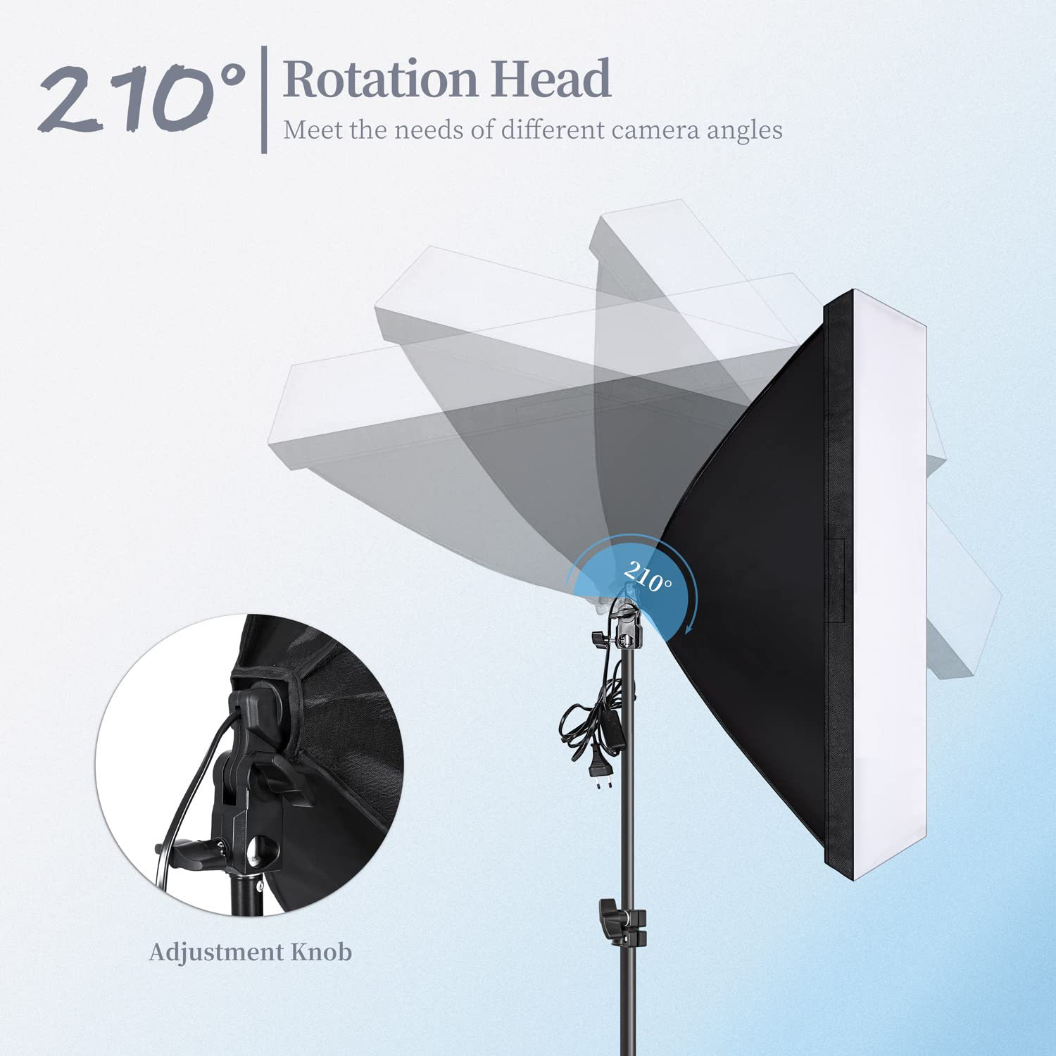 Tianmei Photographic Video Studio Photo Softbox Continuous Light E27/E26 Easy Folded 50x70cm 20x28 Inch Soft Light Box