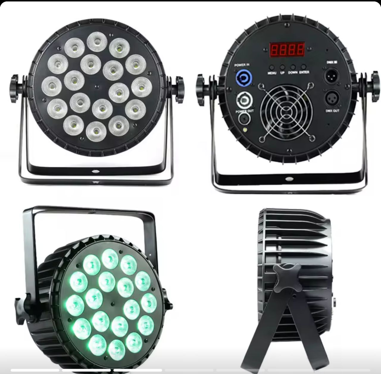 Professional RGBW 4in1 18X10W LED Flat Slim Parcan Light Aluminum Body DMX512 Control for KTV Wedding Event