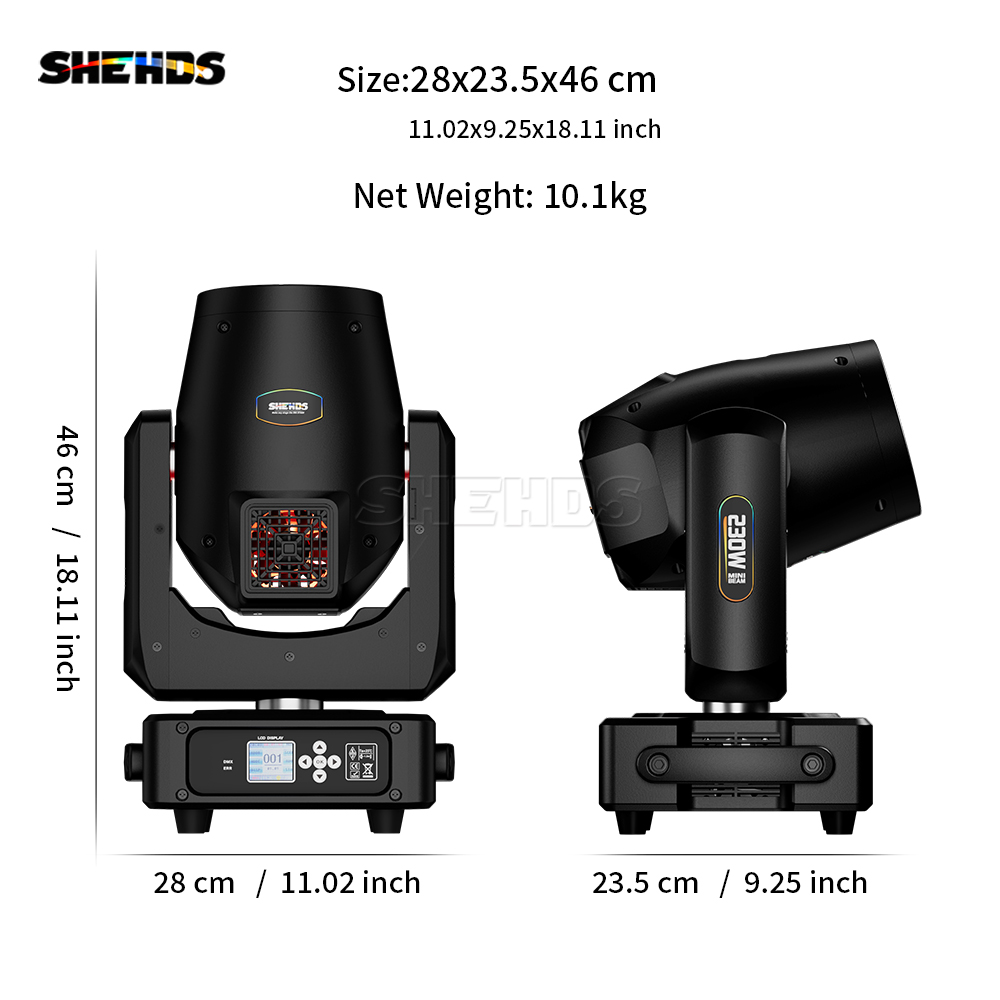 SHEHDS 230W 7R Gobo Moving Head Stage Light RGBW DMX LED For Wedding DJ Disco Party Profesional Moving Headlight