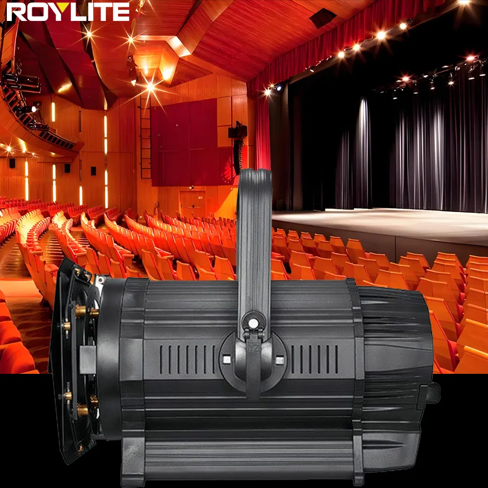 Cw/Ww Fan-Less Fresnel DMX Light Zoom COB 200W 300W Spotlights Fresnel Light for Studio Theater
