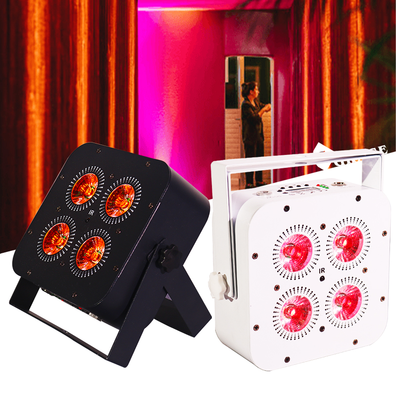 Igreslite 4*18W RgbwaUv 6in1 LED Uplight Wireless Remote Control WiFi Battery Par Light