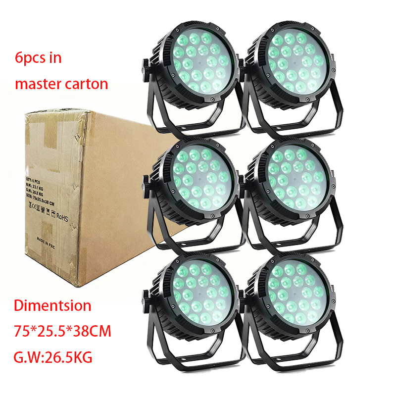 Manufacturer's Best Price IP65 CE 18*10W RGBW LED Par Can Flat Light 4in1 Waterproof Outdoor Stage Event DJ Lighting Spotlights