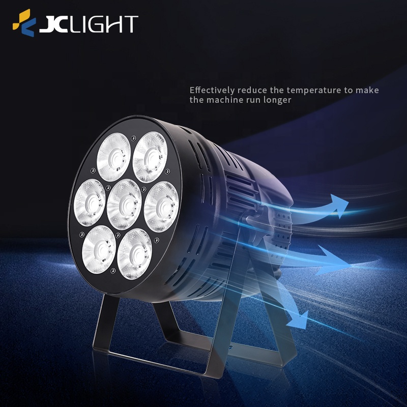 Aluminum Led Parcan Light New Design 350w 2in1 Dmx512 Led Cob Surface 7 Eye Led Par Stage Light