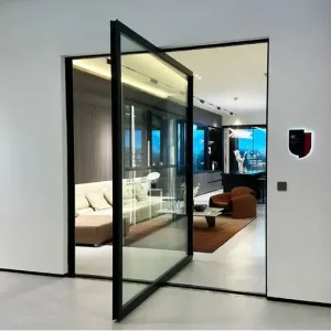 Custom DERCHI NFRC Aluminum Security Pivot Entrance Doors
