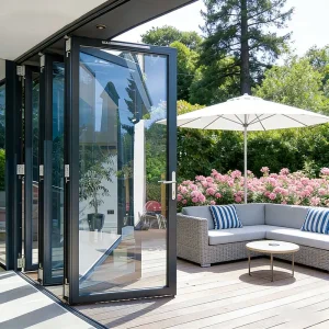 Derchi DERCHI USA Modern Energy Saving Aluminum Bi-Fold Doors