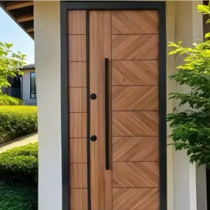 China DERCHI Noise Reduction Turkish Standard MDF Steel Door