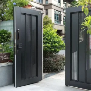 Custom Armored Security Entrance Door Anti-Theft Aluminum Villa Gate