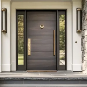 Derchi Aluminum Double Glazed Pivot Door | Big Size Glass Front Entry