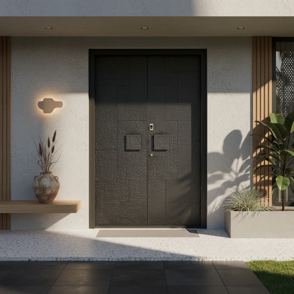 Bespoke Aluminum Double Entrance Door | Classic European Residential - DERCHI