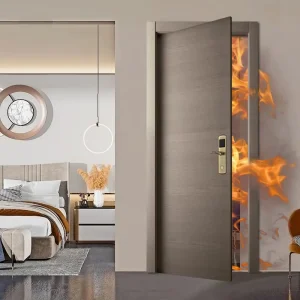 Derchi Factory Interior Aluminum Frame Wooden Doors for Apartment