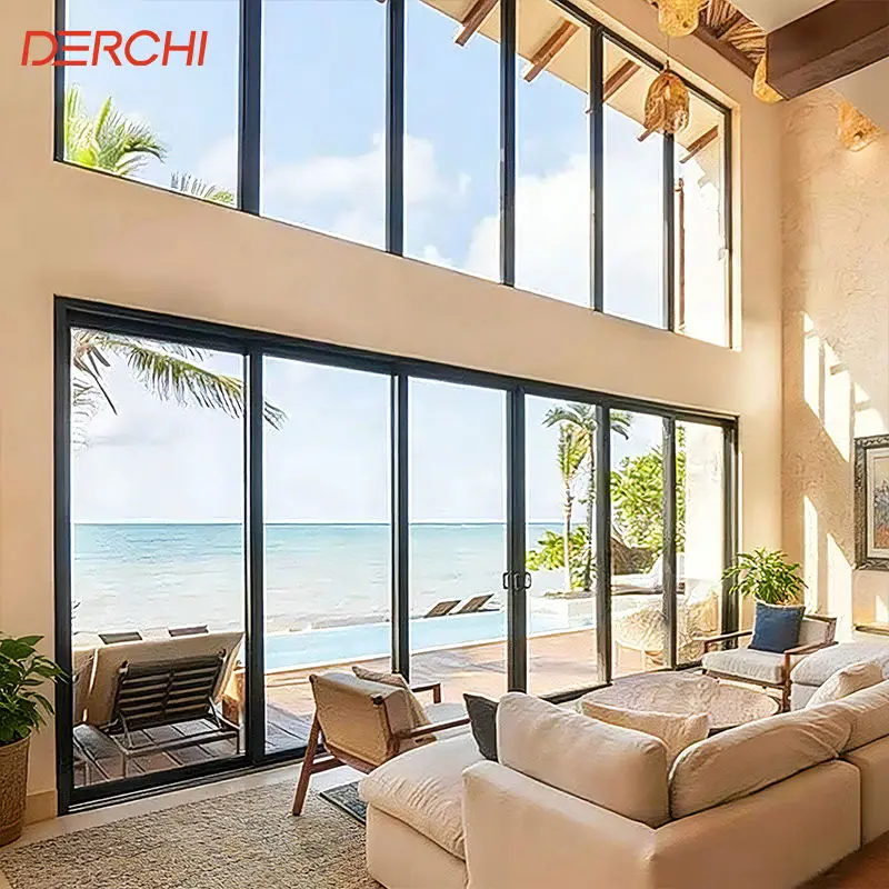 China DERCHI T143 Series Residential Hurricane Proof Sliding Door Suppliers, Factory