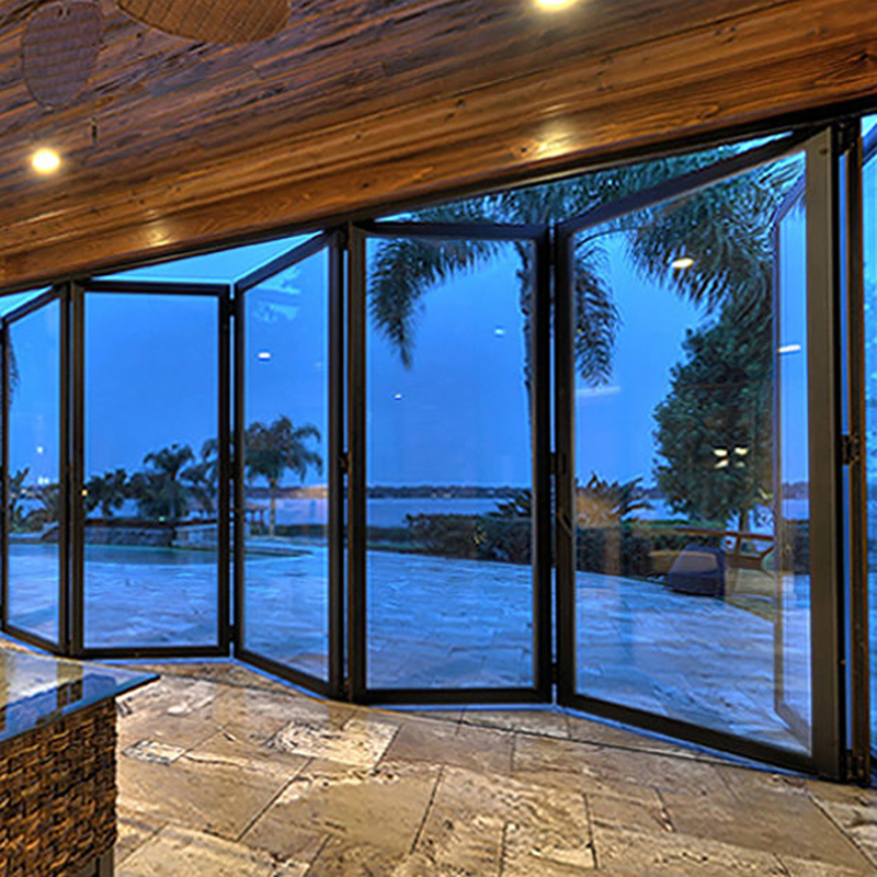DERCHI Hurricane Impact & Soundproof Aluminum Bi-Fold Doors
