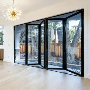 China DERCHI NFRC Hurricane Impact Aluminum Bi-Fold Patio Doors