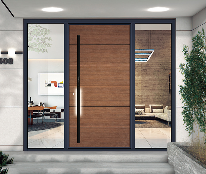 Premium DERCHI entry door installed in a completed residential project