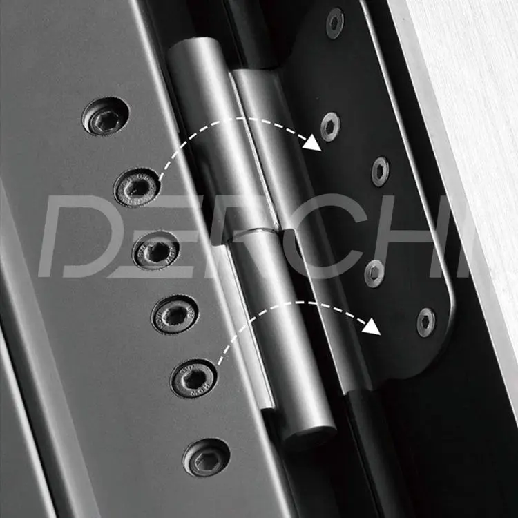 Custom DERCHI NFRC American Aluminum Security Pivot Doors with Smart Lock Manufacturers, Supplier