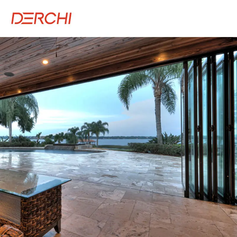 Derchi DERCHI Hurricane Impact & Soundproof Aluminum Bi-Fold Doors Manufacturers, Supplier