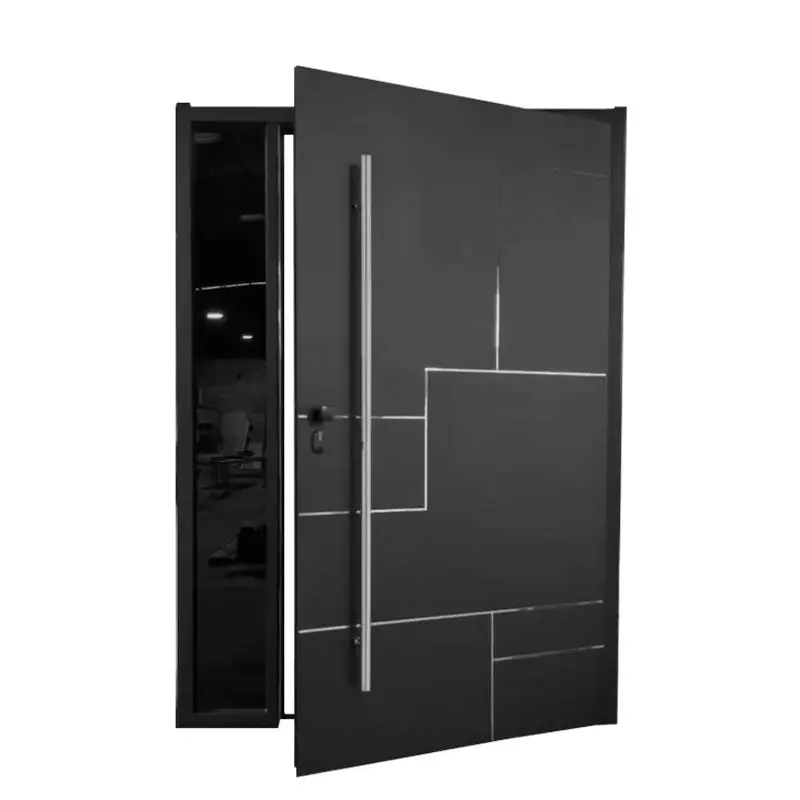 Custom DERCHI NFRC American Aluminum Security Pivot Doors with Smart Lock Manufacturers, Supplier
