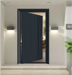 Derchi Engraved Aluminum Entry Door Luxury Custom Villa Security