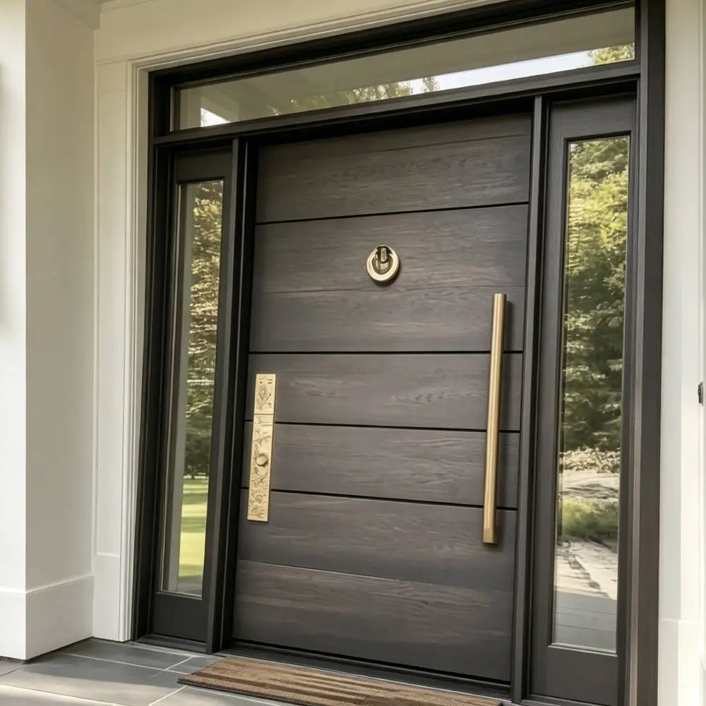 Derchi Aluminum Double Glazed Pivot Door | Big Size Glass Front Entry - DERCHI Factory, Factories