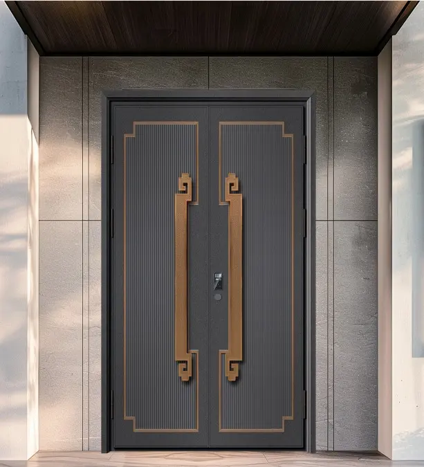 Derchi Aluminum Villa Entry Double Doors | Luxury Custom Exterior Security - DERCHI Supplier, Factories