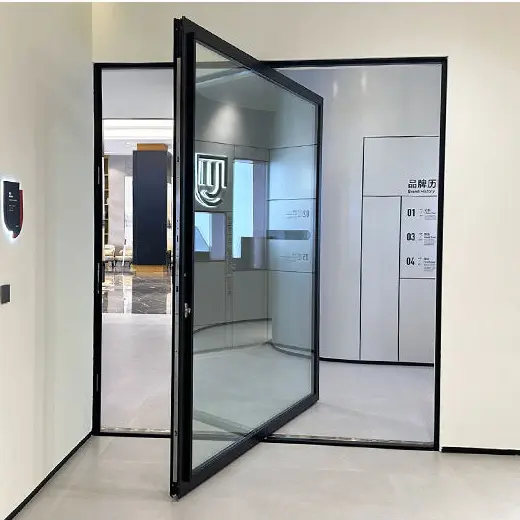 Custom DERCHI NFRC Aluminum Security Pivot Entrance Doors Manufacturer, Supplier